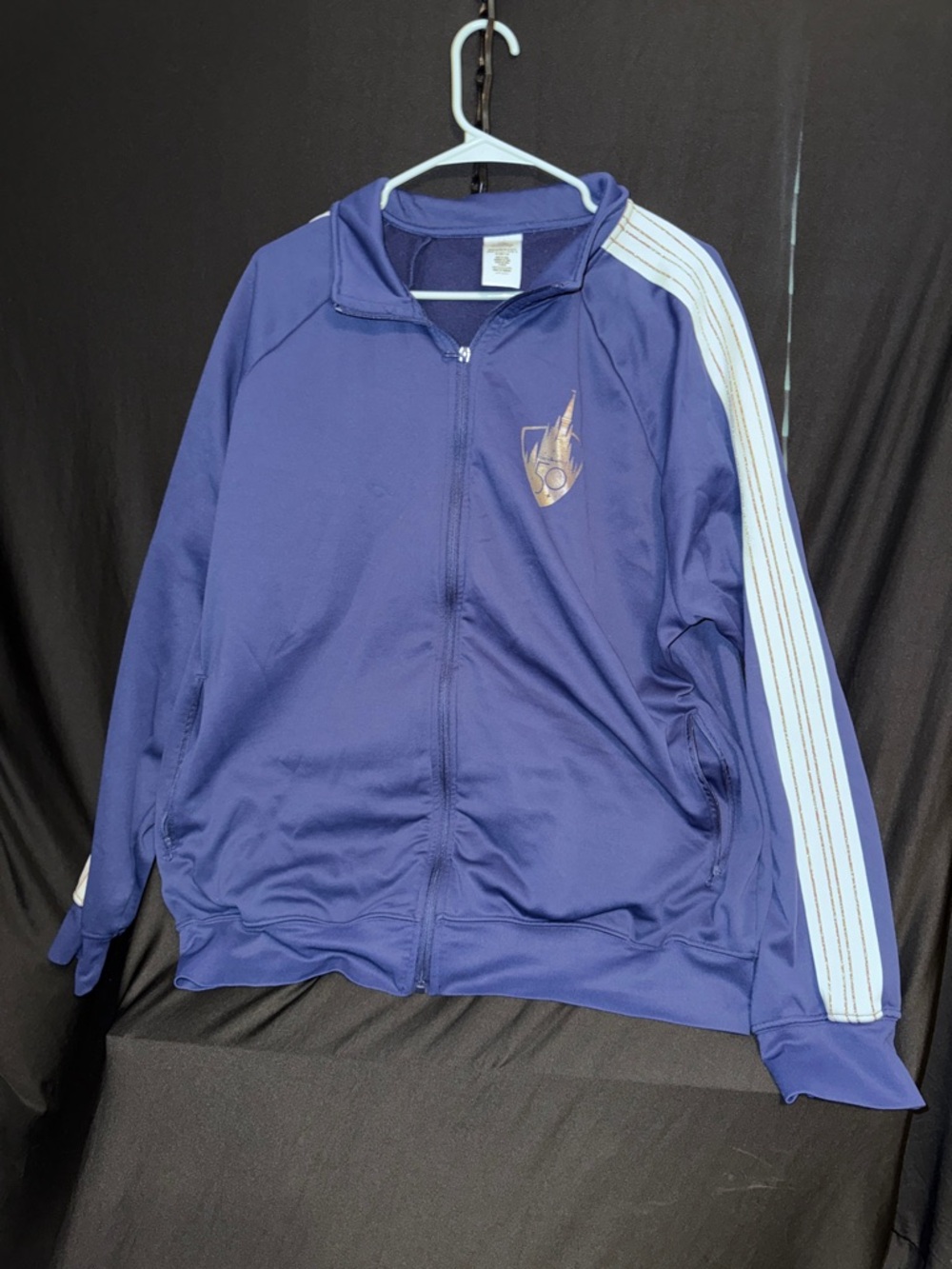 Disney Blue Zip-Up Jacket with Navy Accents 50th anniversary
